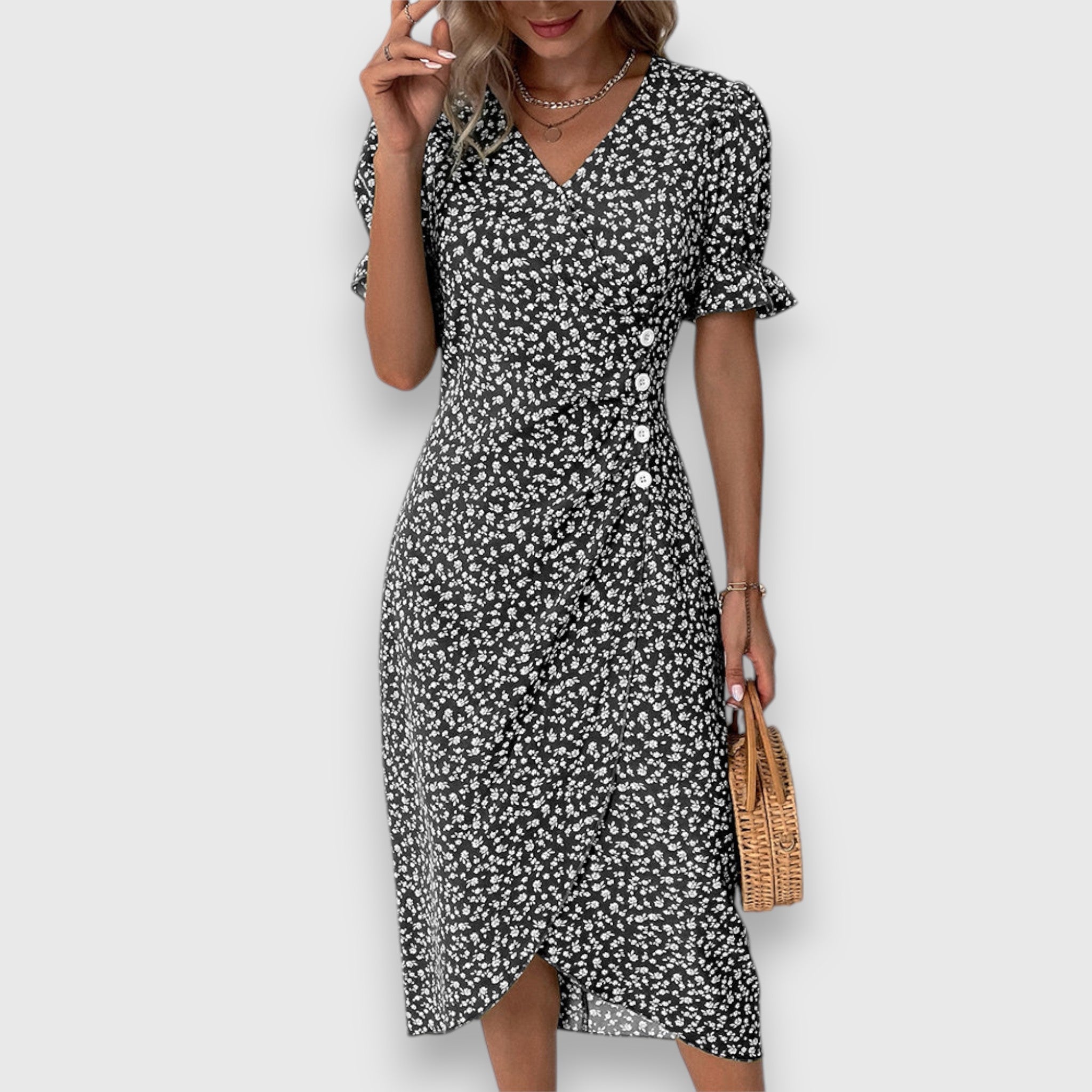 Tessina – Elegantní květinové šaty