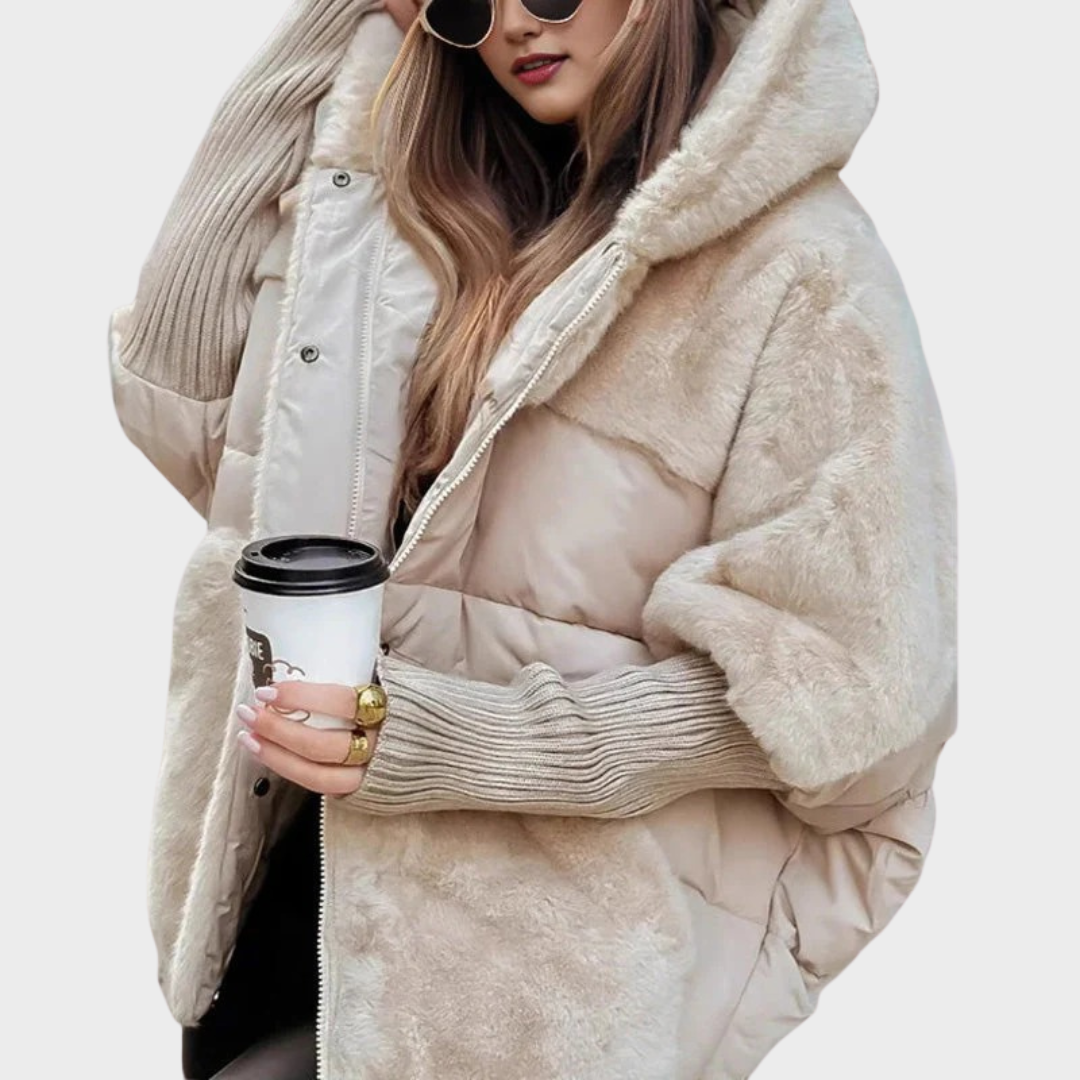 Eva | Stylová zimní prošívaná bunda s kapucí