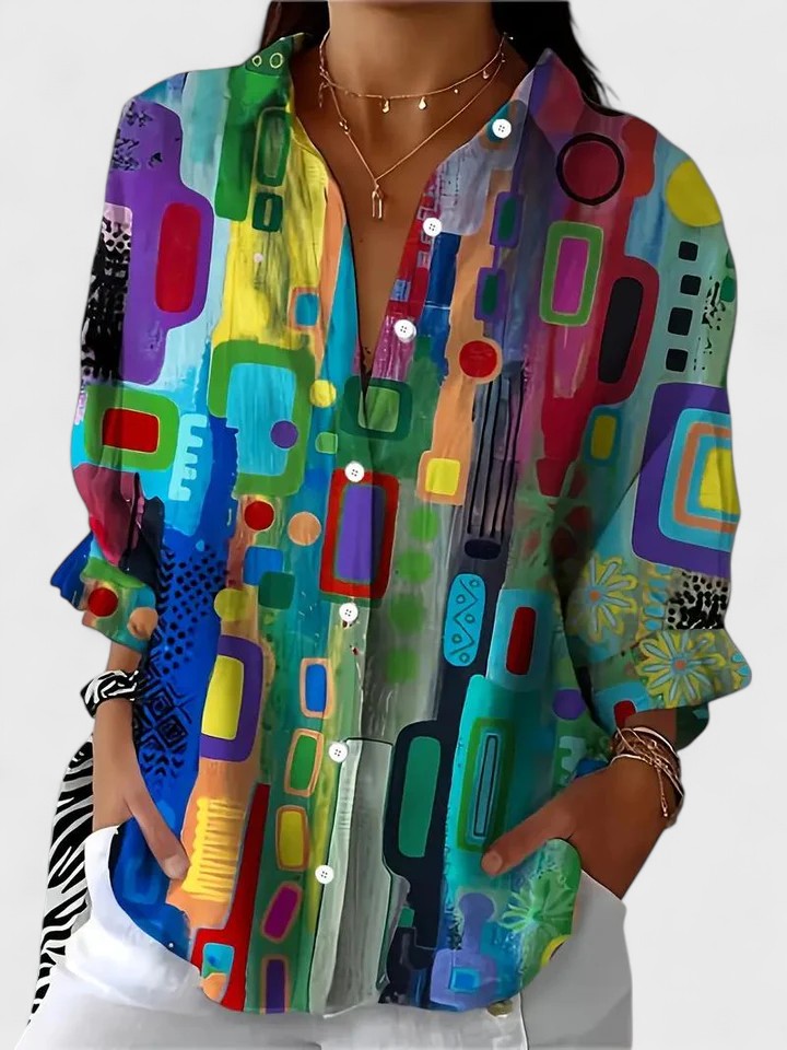 Rose™ | Elegantní geometrický vzor blůza