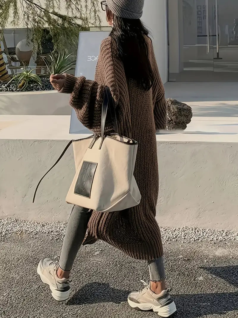 Krista | Dlouhý dámský pletený kardigan