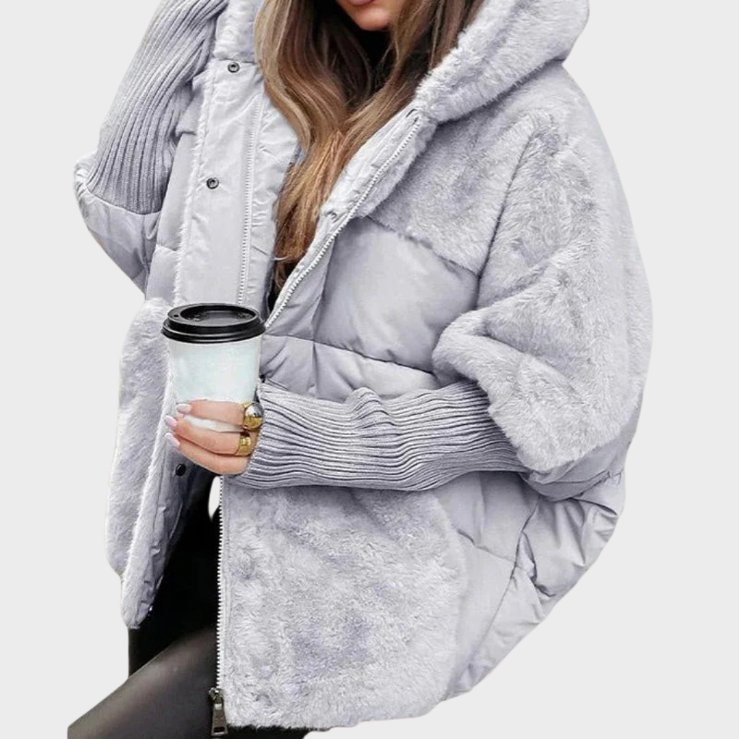 Eva | Stylová zimní prošívaná bunda s kapucí