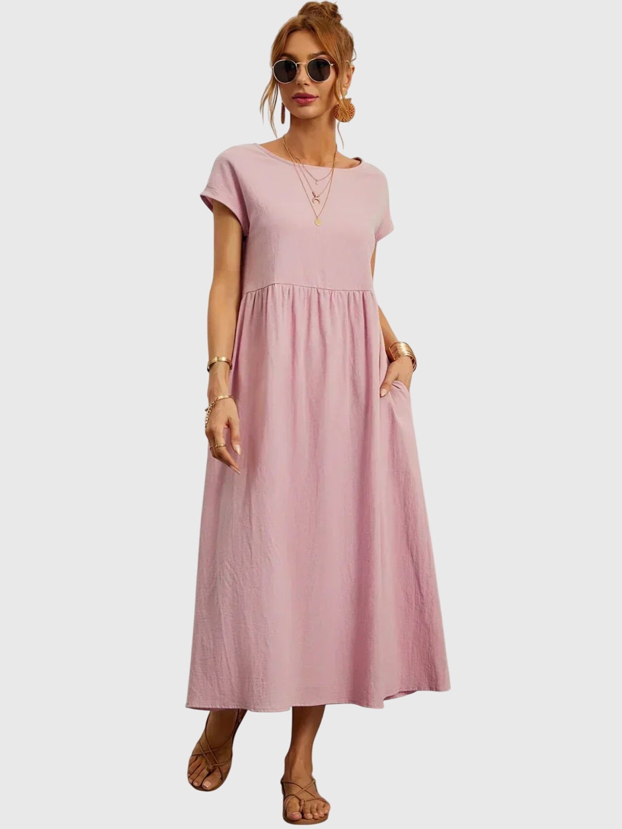 Giselle™ - Lehká šatová šaty s kapsami