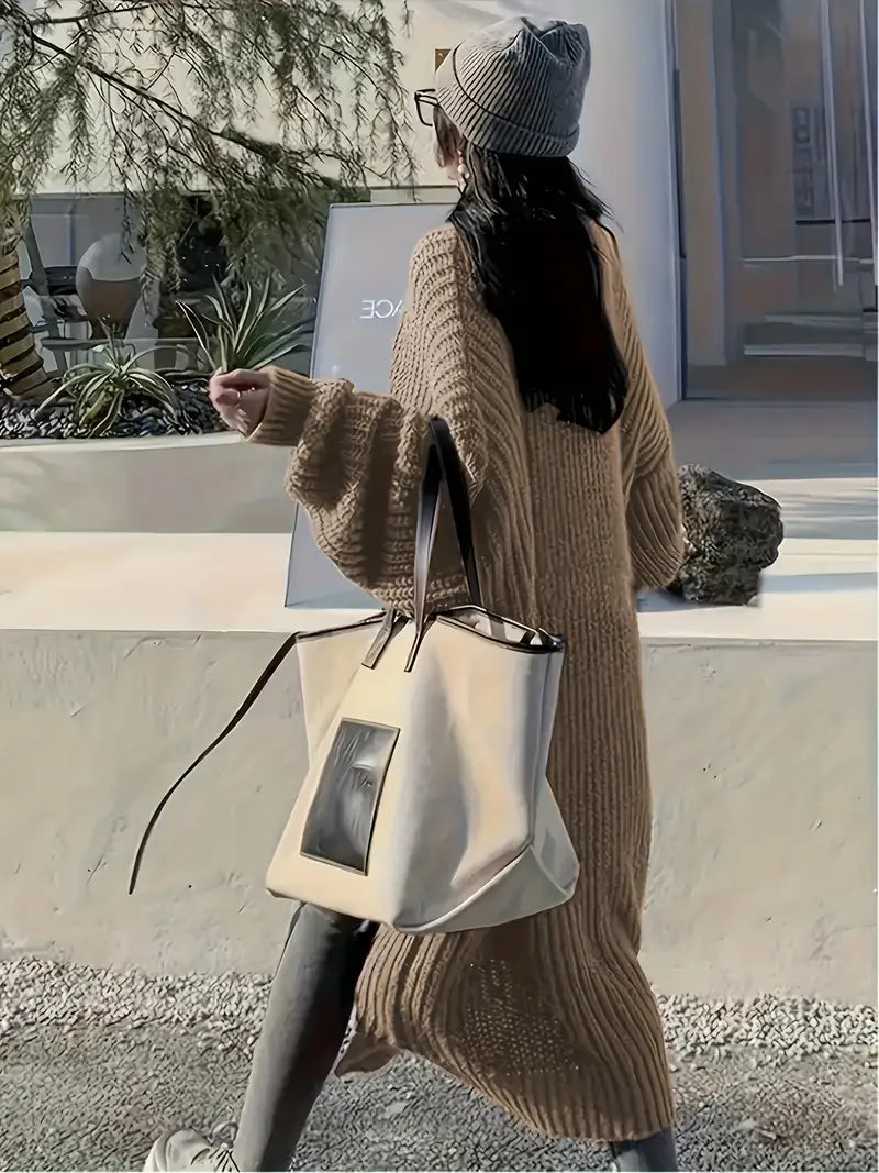 Krista | Dlouhý dámský pletený kardigan