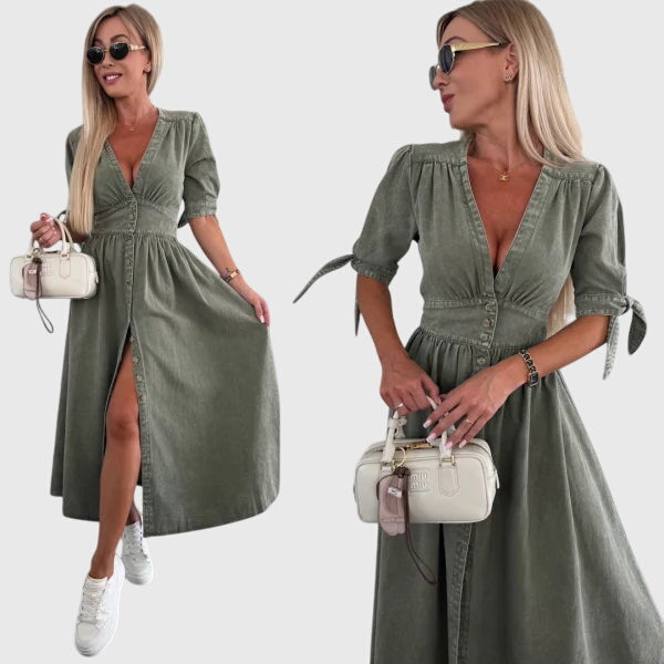 Sophia™ | Elegantní Džínové Šaty